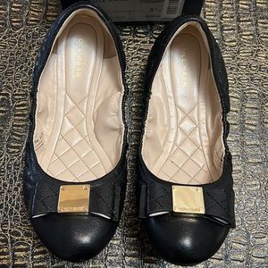 Cole Hana Emory Leather Quilted Bow Ballet Flat. Size 8.5